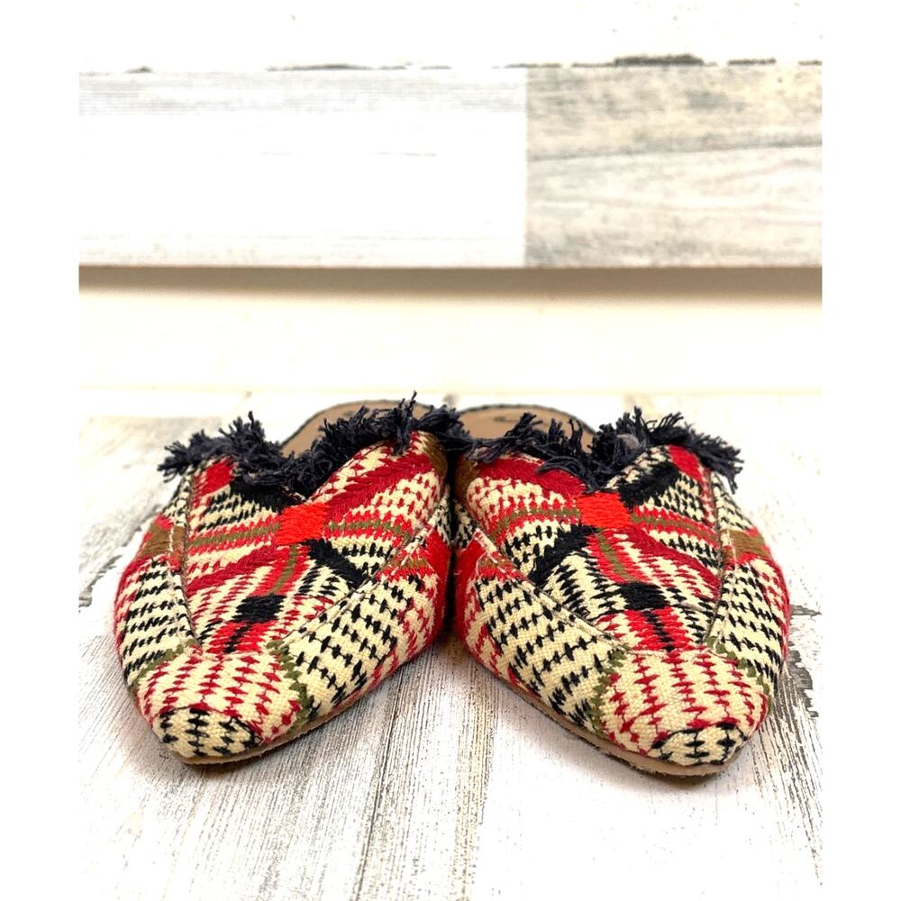 Free People New Port Fringe Slide Mules Womens EU 36 US 5.5 Multicolor Boho - Picture 2 of 8
